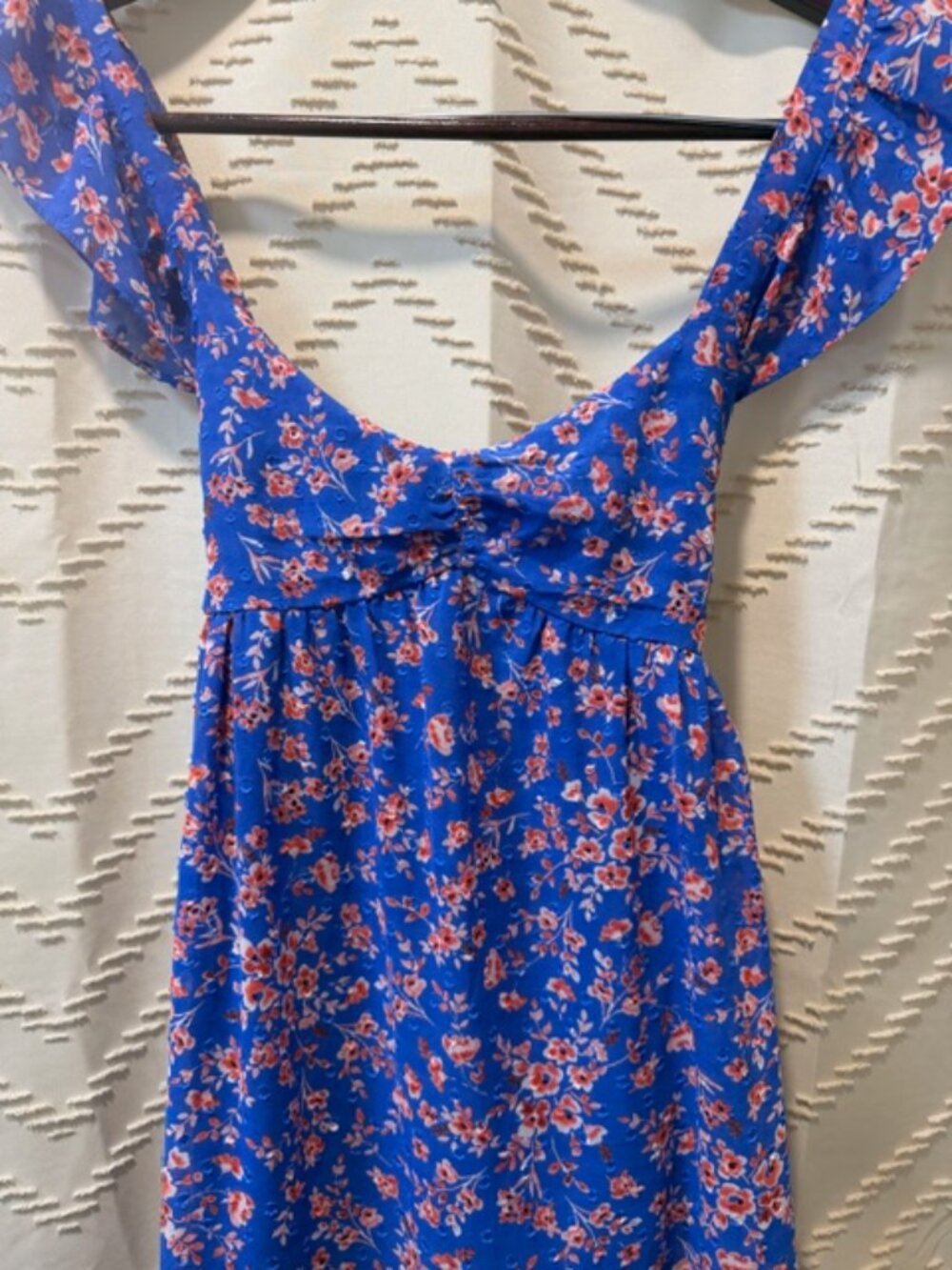 Berthie Paris Blue Floral Ruffle Tiered Midi Dress - Picture 5 of 14